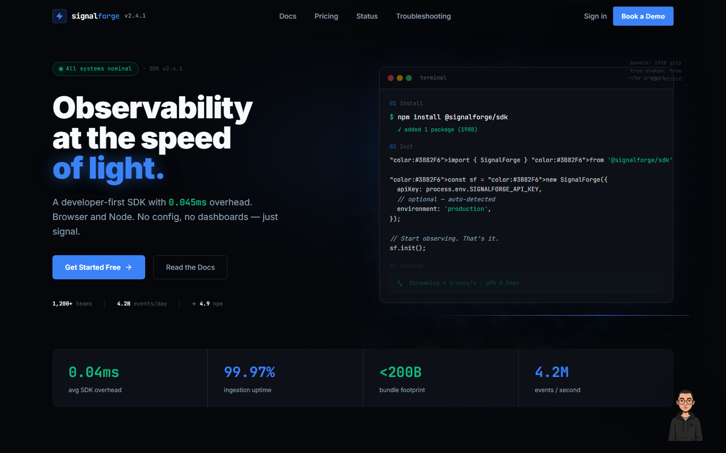 Screenshot of SignalForge
