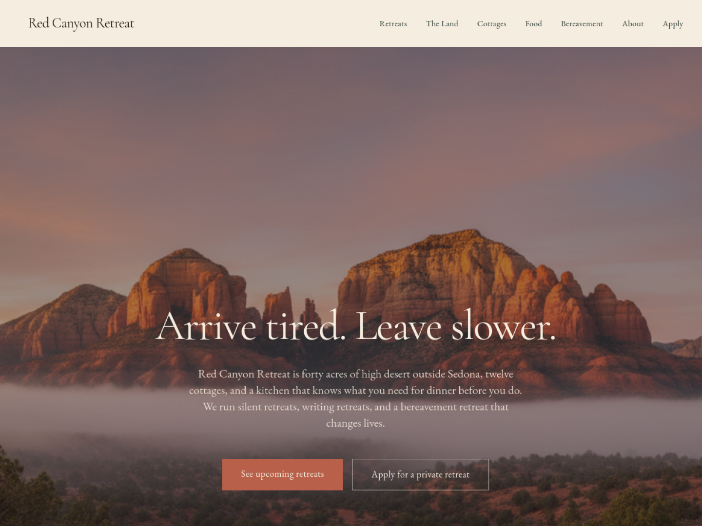 Screenshot of Red Canyon Retreat